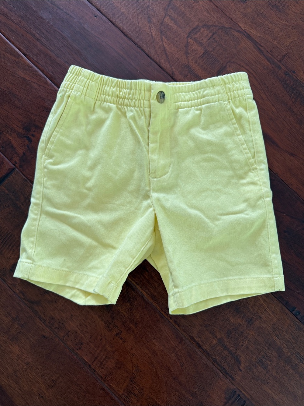 Janie and Jack Pale Yellow Kids Shorts